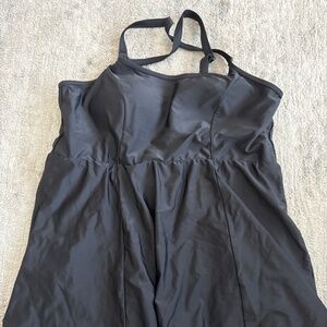 Torrid Wireless Mid Removable Straps Swim Dress With Brief